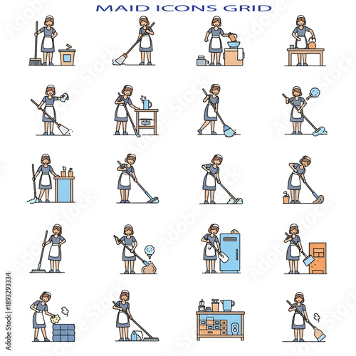 Maid Concept Representing Housekeeping, Cleaning, and Domestic Service