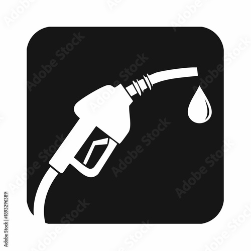 Fuel Pump Nozzle with Droplet Icon.