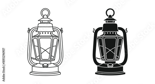 Vintage Lanterns Illustration