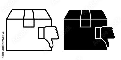 Thumbs Down Icons on Boxes.