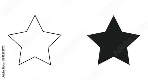Black and White Star Illustration