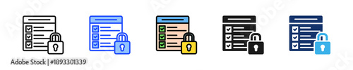 Ballot Secrecy Icon Collection With Multiple Styles