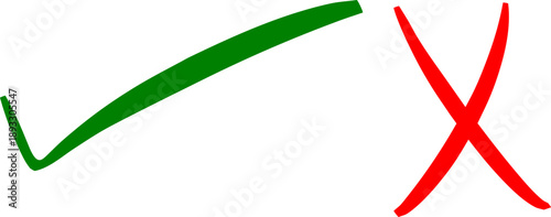 Tick Green And Red check mark Svg