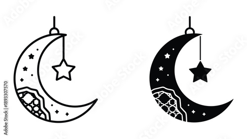 Crescent Moon and Star Tattoo Designs