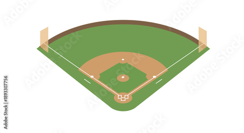 Aerial view of a baseball field during a game with bases and foul lines, illustrating the iconic layout of the sport