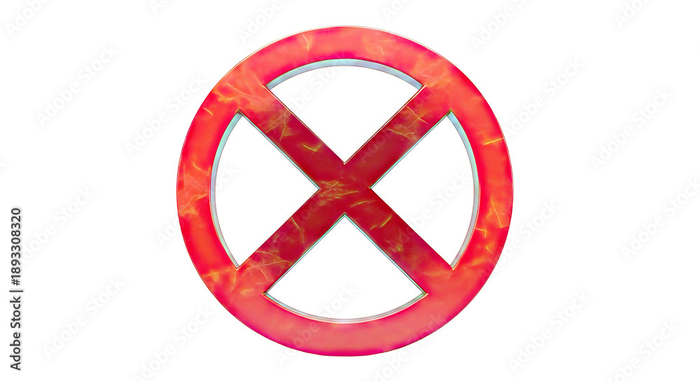 Fototapeta premium Red prohibition sign