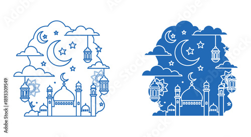 Whimsical Tree House Silhouettes