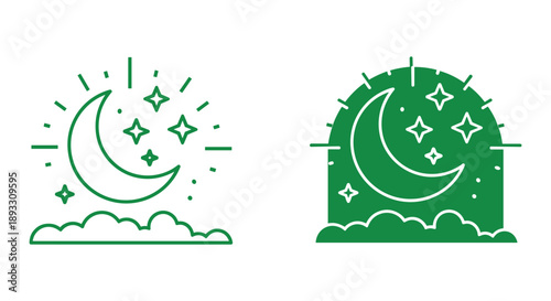 Whimsical Night and Day Icons