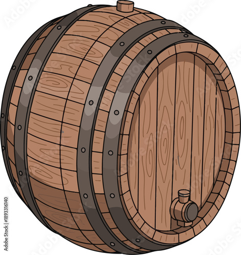 Wooden Wine Barrel