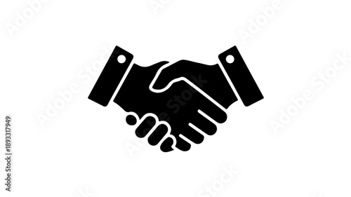 Business handshake vector illustration icon symbol partnership agreement teamwork success