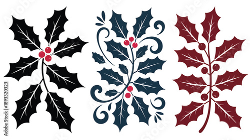 Anatomical heart illustration with botanical leaf elements black and white