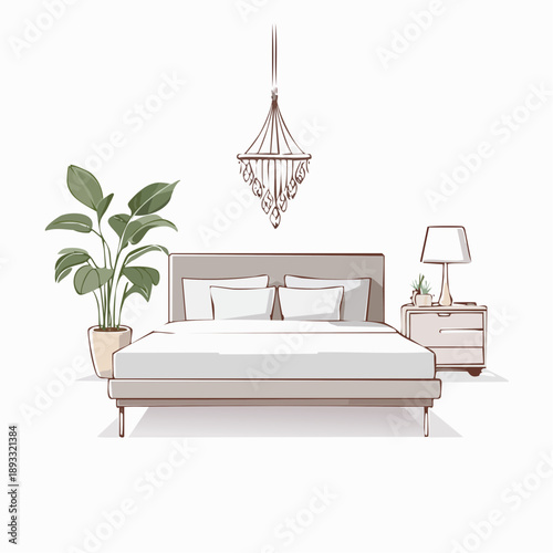 Modern Bedroom Interior Design.