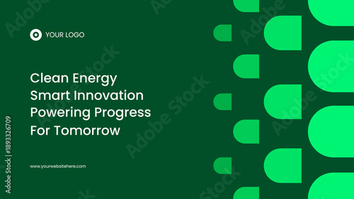 Clean Energy Innovation Thumbnail Design Flat Cartoon Hand Drawn Illustration Style