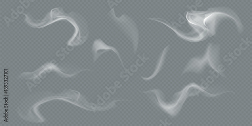 Chimney smoke, fog wave or cloud pattern with overlay effect. Cloud art or smoky air illustration