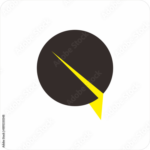 Modern Sliced Logo Design - Minimalist Abstract Vector Element for Business Branding