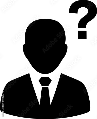 Businessman questioning Vector