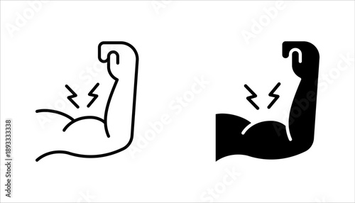 Muscle pain icon set. Muscular pain, Body ache Healthcare and medical problem. vector illustration on white background