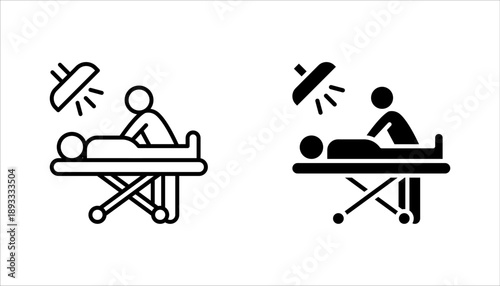 Operating room icon set. surgery room thin line icon, vector illustration on white background