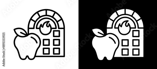 Calorie Control whiteblack icon