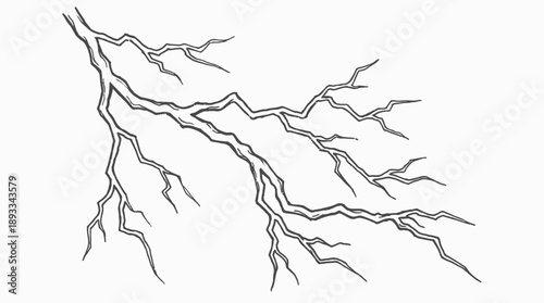 Lightning Strike Illustration, Nature Elements, Graphic Design, Abstract Art, Stormy Atmosphere, Creative Viewpoint