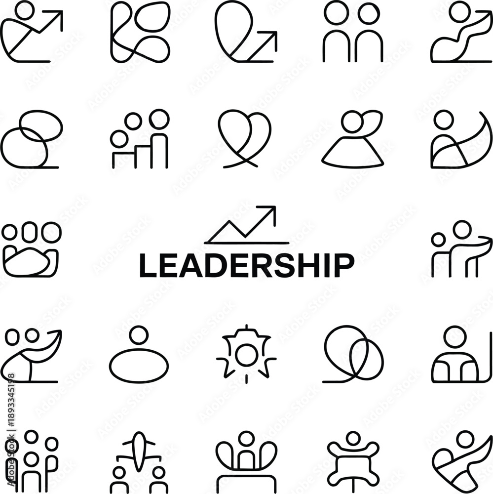 Fototapeta premium Abstract line symbolizing leadership teamwork and growth concepts
