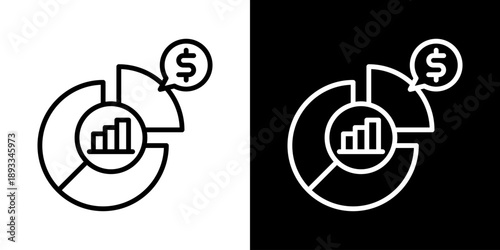 Market Penetration Icon Of Line Black And White Style
