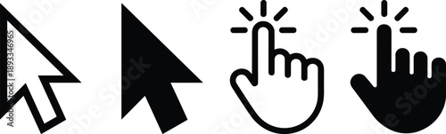 Directional arrows and voting hands choice decision making flat design vector illustration