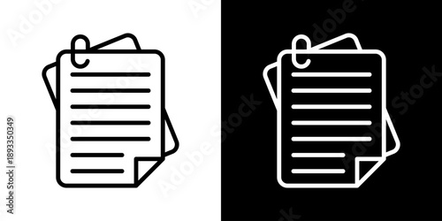 File Icon Of Line Black And White Style