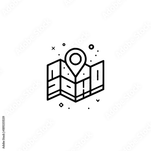 Map location pin icon vector illustration for gps navigation travel destination and tourism design 100