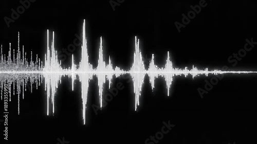 Audio waveform on black background