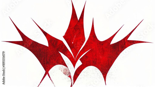 Vibrant red maple leaves create a nature-inspired autumn pattern and seasonal fall design in this artistic vector illustration