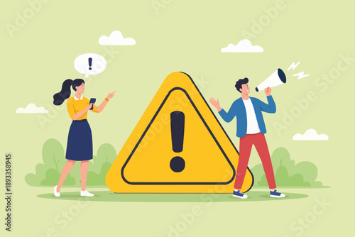 Warning Alert People Concept