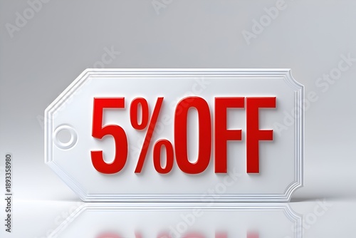 Price tag with a 5% discount