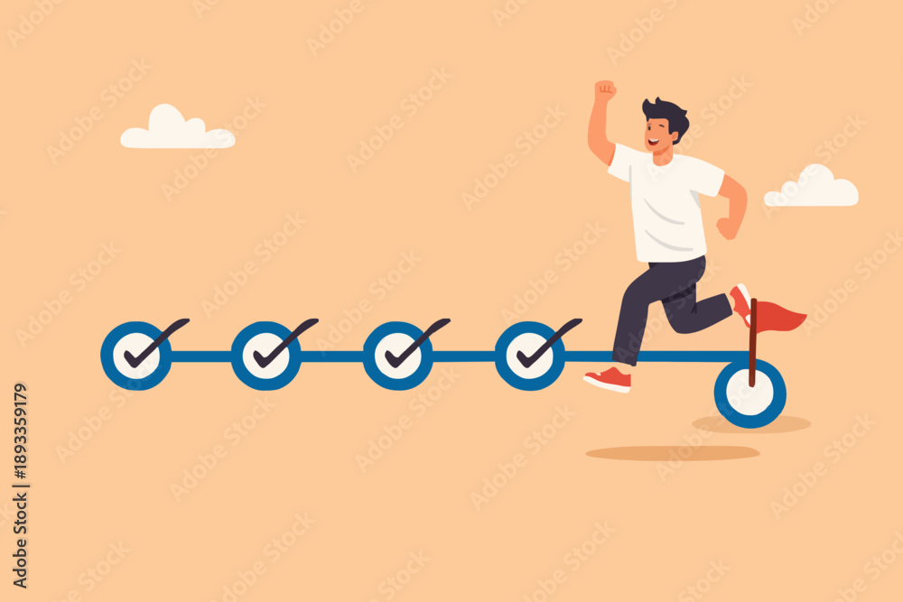 Fototapeta premium Progress and Success Concept