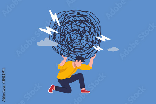 Person with heavy thoughts