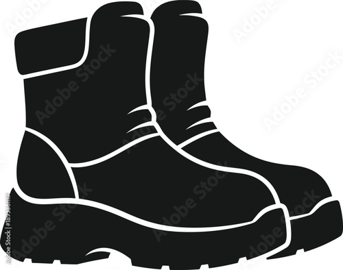 pair of winter boots