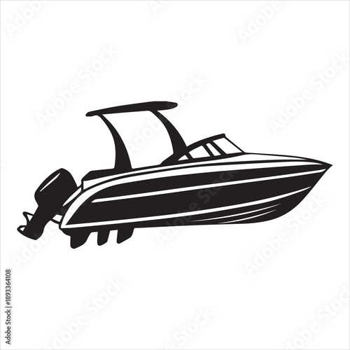 vector fishing boat vector