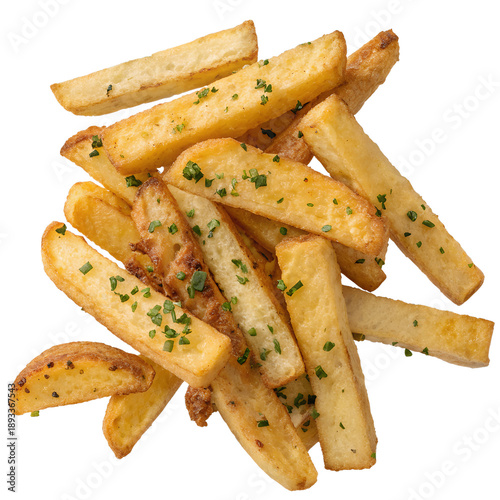 Garlic bread fries isolated on transparent background