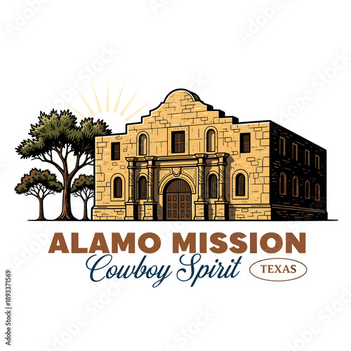 Alamo mission cowboy spirit Texas historic building architecture