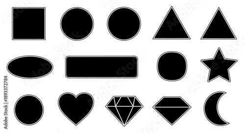 Collection of diverse geometric shapes showcasing fundamental forms and their relationships