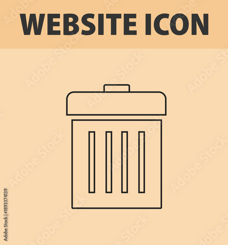 Website Icon: Trash Can
