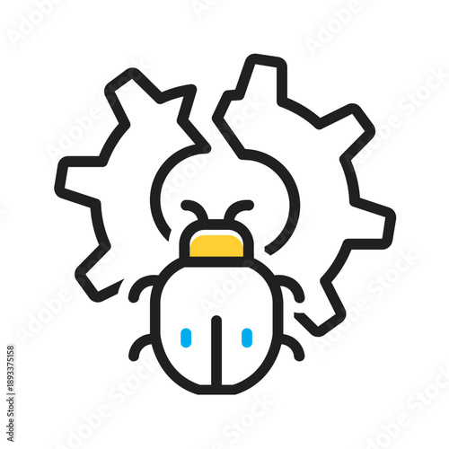 Vector multi color icon for Bug