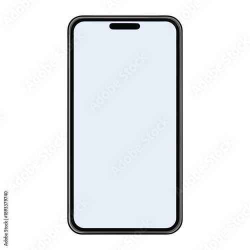 Smartphone Mockup Outline Icon on White Background,