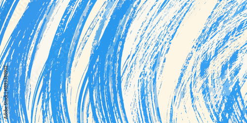 Abstract blue brushstrokes on a white background creating a textured pattern