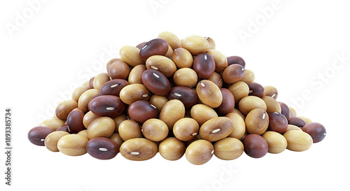 Pile of Brown and Tan Soybeans