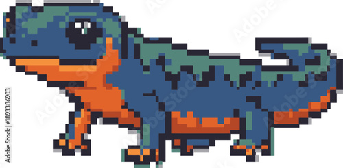 Pixel Art Lizard Character Design 2.