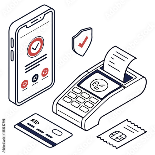 Fintech Digital Payment Illustration  Clean Vector SVG Vector Illustration