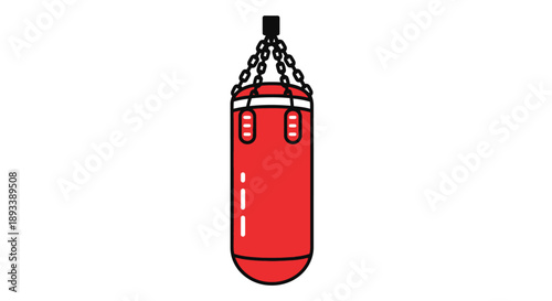 Punching Bag Hanging from Chain
