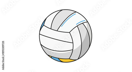 Volleyball illustration on white