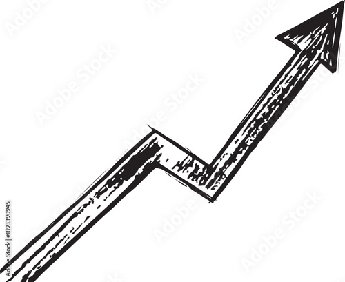 hand drawn black brush stroke arrows with realistic ink texture for dynamic directional cues and artistic design